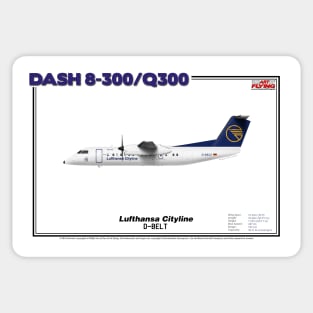 DeHavilland Canada Dash 8-300/Q300 - Lufthansa Cityline (Art Print) Sticker